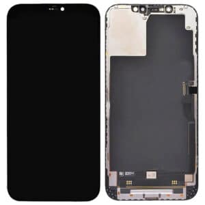TW INCELL LCD για iPhone 12 Pro Max, camera-sensor ring, earmesh, μαύρη