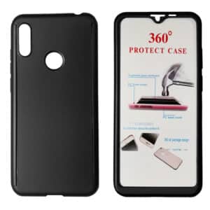 POWERTECH Θήκη Body 360° με Tempered Glass για Huawei Y6/Pro 2019, μαύρη
