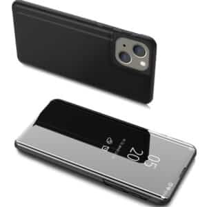 POWERTECH θήκη Clear View MOB-1666 για iPhone 13 mini, μαύρη