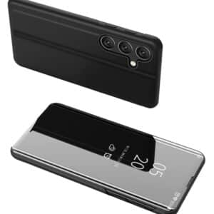 POWERTECH θήκη Clear view MOB-1863 για Samsung Galaxy A24, μαύρη