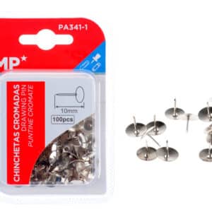 MP μεταλλικές πινέζες 10mm PA341-1, 100τμχ, ασημί