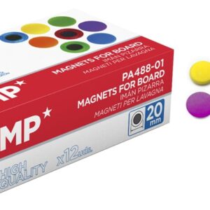 MP χρωματιστός μαγνήτης PA488-01, 20mm, 12τμχ
