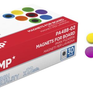 MP χρωματιστός μαγνήτης PA488-02, 30mm, 12τμχ