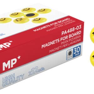 MP μαγνήτης smiley face PA488-03, 30mm, κίτρινος, 12τμχ