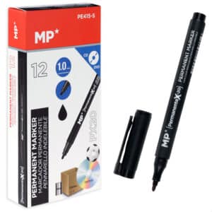 MP ανεξίτηλος μαρκαδόρος PE415-S για CD-DVD, 1mm, μαύρος 12τμχ