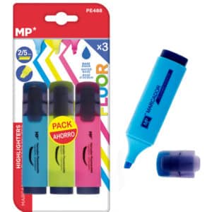 MP μαρκαδόρος υπογράμμισης PE488, πάχος μύτης 2-5mm, 3 χρώματα
