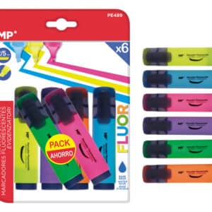 MP μαρκαδόρος υπογράμμισης PE489, πάχος μύτης 2-5mm, 6 χρώματα