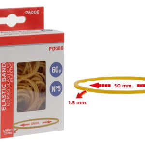 MP λαστιχάκια συσκευασίας PG006 σε κουτί, No5, 1.5x50mm, 60g