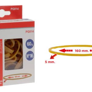 MP λαστιχάκια συσκευασίας PG014 σε κουτί, No16, 5x160mm, 60g