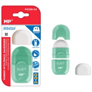 MP γόμα & ξύστρα με κάδο PG236-02-GN με ανταλλακτική γόμα, πράσινη