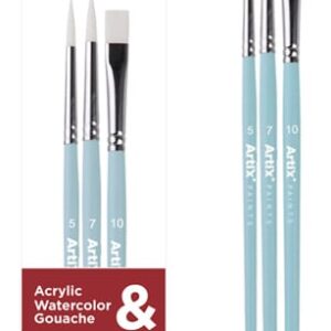 ARTIX PAINTS σετ πινέλων ζωγραφικής PP399-01, μπλε, 3τμχ