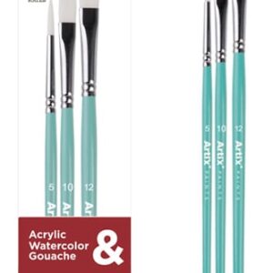 ARTIX PAINTS σετ πινέλων ζωγραφικής PP399-03, πράσινο, 3τμχ