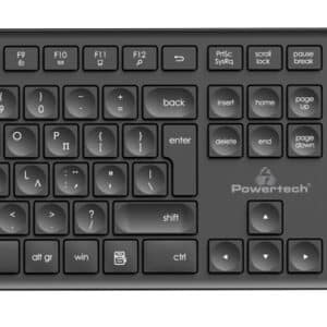POWERTECH set ποντίκι & πληκτρολόγιο PT-1151, ασύρματο, 1600DPI, μαύρο
