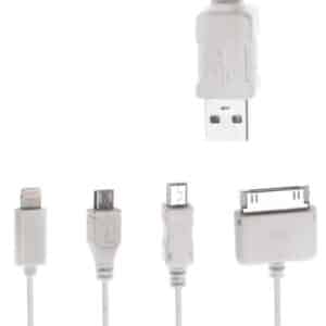 POWERTECH καλώδιο USB 4 in 1 PT-214, 1m, λευκό