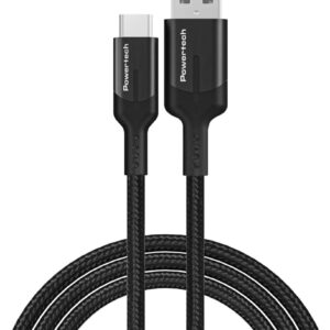 POWERTECH καλώδιο USB σε USB-C PTR-0134 PD 60W, 5Gbps, copper, 1m, μαύρο