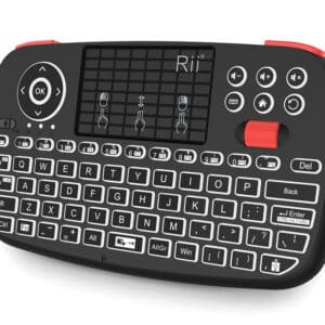 RIITEK ασύρματο mini πληκτρολόγιο i4, backlit, Bluetooth & 2.4GHz, μαύρο