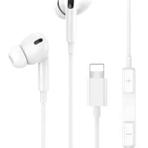 USAMS earphones με μικρόφωνο EP-41, Lightning, Φ10mm, 1.2m, λευκά