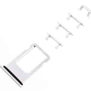 Υποδοχή κάρτας SIM και Side Button για iPhone 8, ασημί