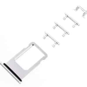 Υποδοχή Κάρτας SIM και Side Button για iPhone 8 Plus, ασημί