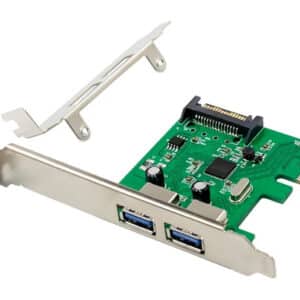 POWERTECH κάρτα επέκτασης PCIe σε 2x USB 3.0 ST624, ASM1042