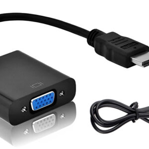 POWERTECH αντάπτορας HDMI σε VGA CAB-H071, με audio jack, μαύρο, 0.20m