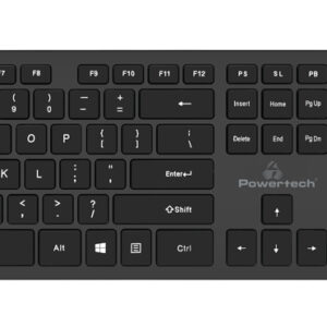POWERTECH set ποντίκι & πληκτρολόγιο PT-1189, ασύρματο, 1600DPI, μαύρο