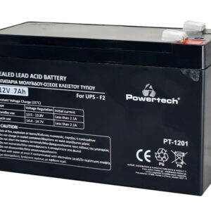 POWERTECH μπαταρία μολύβδου PT-1201 για UPS, 12V 7Ah, F2