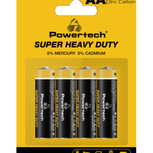 POWERTECH μπαταρίες Zinc Carbon Super Heavy Duty PT-1219, AA, 1.5V, 4τμχ