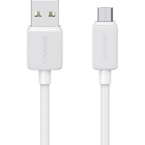 USAMS καλώδιο micro USB σε USB US-SJ690, 2A, 480Mbps, 1m, λευκό
