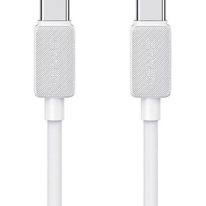 USAMS καλώδιο USB-C σε USB-C US-SJ691, 60W, 480Mbps, 1m, λευκό
