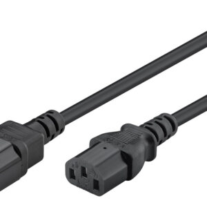 GOOBAY καλώδιο προέκτασης τροφοδοσίας 95124, 0.75mm², 0.5m, μαύρο