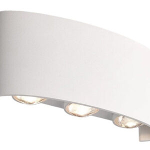 POWERTECH LED φωτιστικό τοίχου HLL-0160, 6W, 4000K, 510lm, IP65, λευκό