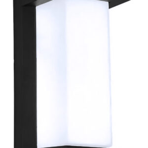POWERTECH LED φωτιστικό τοίχου HLL-0166, 12W, 4000K, 960lm, IP65, μεταλλικό, μαύρο