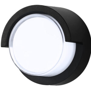 POWERTECH LED φωτιστικό τοίχου HLL-0167, 12W, 4000K, 960lm, IP65, μεταλλικό, μαύρο