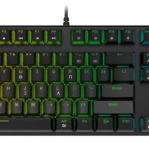 POWERTECH gaming μηχανικό πληκτρολόγιο PT-1254, ενσύρματο, RGB, μαύρο