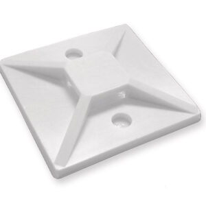 POWERTECH αυτοκόλλητη βάση δεματικών TIES-004, 30x30mm, 50τμχ, λευκό
