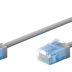 GOOBAY καλώδιο δικτύου 74223, CAT 6A U/UTP, ultra slim, copper, 500MHz, 2m, γκρι