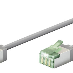 GOOBAY καλώδιο δικτύου 74347, CAT 8.1 U/FTP, ultra slim, copper, 40Gbps, 2m, γκρι