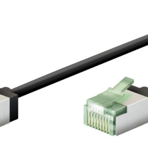 GOOBAY καλώδιο δικτύου 74354, CAT 8.1 U/FTP, ultra slim, copper, 40Gbps, 2m, μαύρο