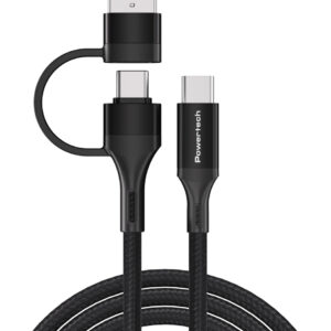 POWERTECH καλώδιο USB & USB-C σε USB-C PTR-0158, PD 60W, copper, 1.5m, μαύρο