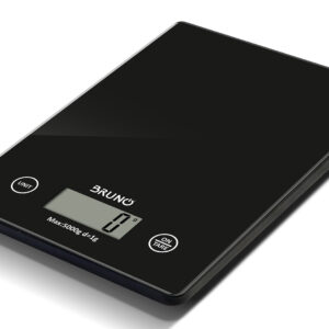 BRUNO ψηφιακή ζυγαριά κουζίνας BRN-0208, 1gr/5kg, Scale in Black