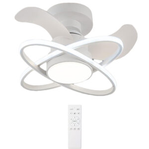 POWERTECH ανεμιστήρας οροφής HLL-0177 με LED φως, 96W, Φ60x28cm, λευκός