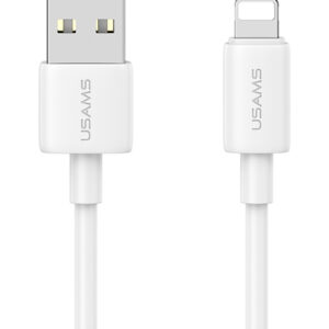 USAMS καλώδιο Lightning σε USB US-SJ709, 2.4A, 480Mbps, 1m, λευκό