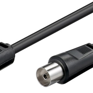 POWERTECH καλώδιο κεραίας RF αρσενικό - RF θηλυκό CAB-V006, μαύρο, 5m