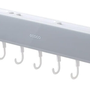 ECOCO κρεμάστρα κουζίνας E2027 με 7 γάντζους, 3.8x6x30cm, γκρι