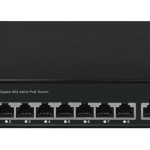 HIMAX PoE switch PS1802G, 8x Ethernet PoE & 2x Ethernet θύρες, έως 1000Mbps