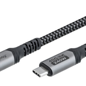 GOOBAY καλώδιο USB-C 74210, USB4, 240W, 40Gbps, 8K/60Hz, 0.50m, γκρι