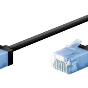 GOOBAY καλώδιο δικτύου 74238, CAT 6A U/UTP, ultra slim, copper, 500MHz, 3m, μαύρο