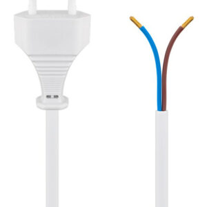 GOOBAY καλώδιο τροφοδοσίας 51345, 2x 0.75mm², 1.5m, λευκό