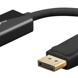 GOOBAY αντάπτορας DisplayPort σε HDMI 75269, 4K/60Hz, active, 0.1m, μαύρος